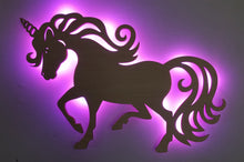Load image into Gallery viewer, Unicorn Stallion wall art accent light nursery light battery operated light Unicorn Light