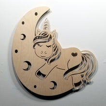 Load image into Gallery viewer, Unicorn wall art unicorn accent light moon light wall art night light