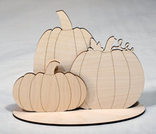 Load image into Gallery viewer, Pumpkin Triple Standup Pumpkin Cutout Three Pumpkins 3 Pumpkins Pumpkin Standup