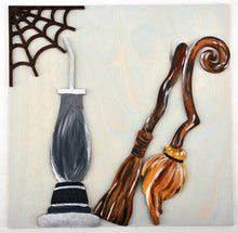 Load image into Gallery viewer, Leaning Ladder Interchangeable Full Size Floor Standing Hocus Pocus Home decor UNFINISHED blank Kit