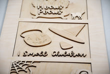 Load image into Gallery viewer, Leaning Ladder Interchangeable Full Size Floor Standing Hocus Pocus Home decor UNFINISHED blank Kit