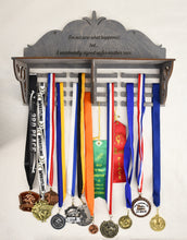 Load image into Gallery viewer, Medal Hanger Ribbon Hanger Medal display Sports medal holder Marathon Sports Gift for her Sports gift for him Display rack Display Shelf
