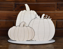 Load image into Gallery viewer, Pumpkin Triple Standup Pumpkin Cutout Three Pumpkins 3 Pumpkins Pumpkin Standup