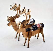 Load image into Gallery viewer, ReinBeer wood beer bottle display home decor beer gift Christmas tabletop beer display centerpiece