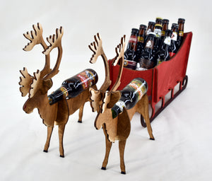 ReinBeer wood beer bottle display home decor beer gift Christmas tabletop beer display centerpiece