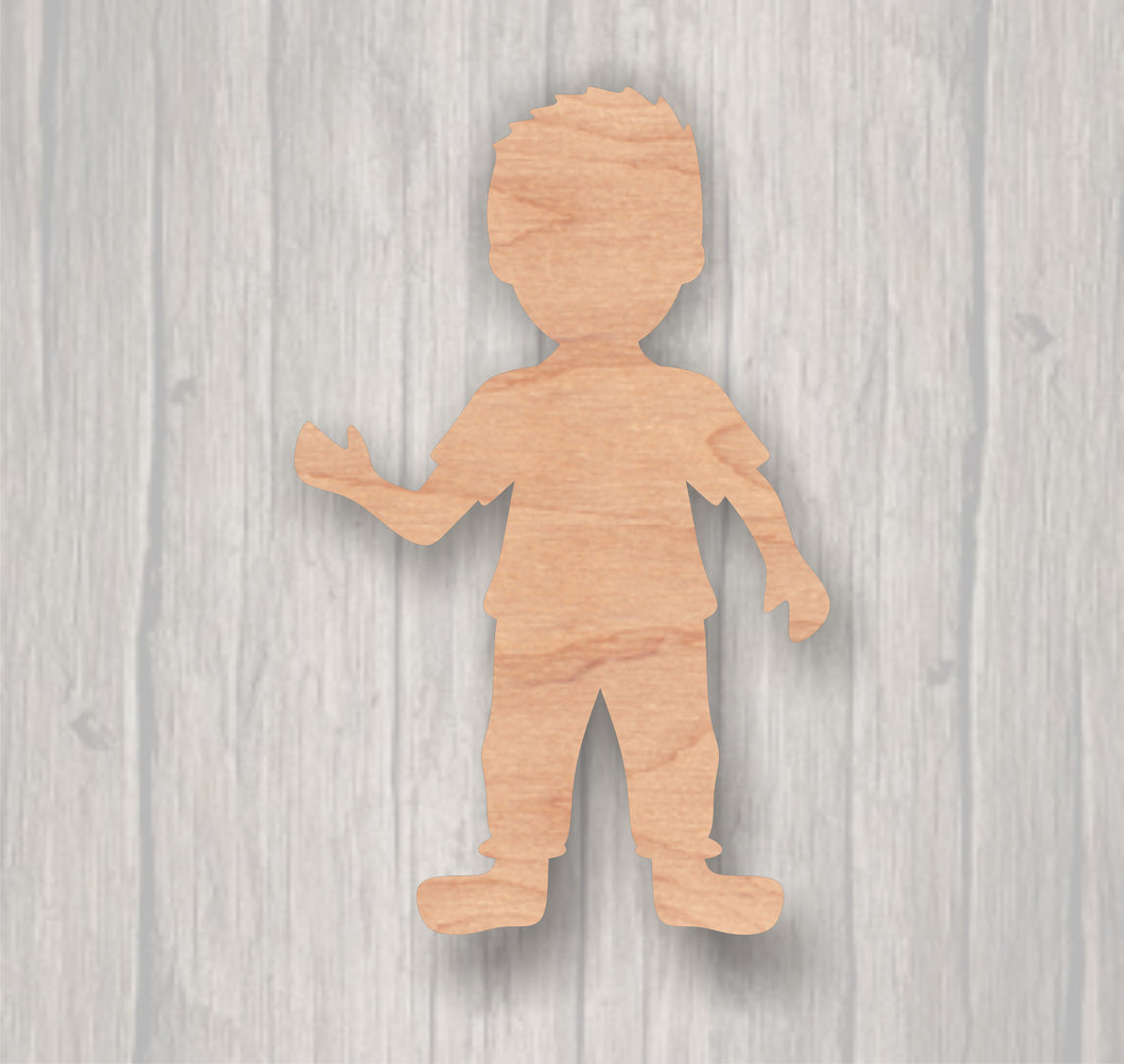 Boy. Unfinished wood cutout.  Wood cutout. Laser Cutout. Wood Sign. Sign blank. Ready to paint. Door Hanger.
