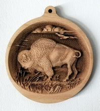 Load image into Gallery viewer, 3D Wood Ornaments Bison Ornament Wooden ornament Buffalo ornament American Bison ornament  American buffalo wooden ornament
