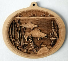 Load image into Gallery viewer, 3D Walleye Ornament wood Walleyes Ornament Laser Engraved Ornament