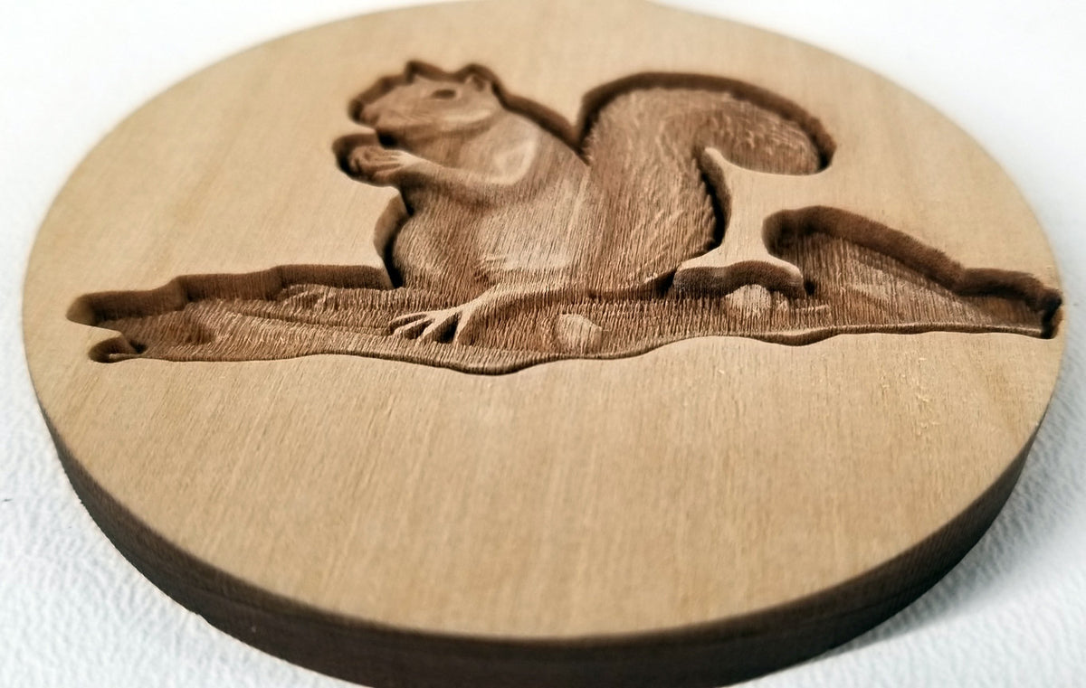 Squirrel Doodle Laser Engraved Wooden Bookmark -  Denmark