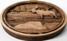 Load image into Gallery viewer, Laser cut wood Ornament Moose Ornament Wooden ornament 3D laser Engraved