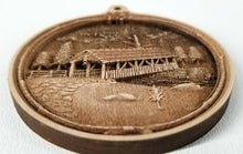 Load image into Gallery viewer, 3D Wooden Ornament Covered Bridge Ornament wood ornament Laser cut ornament
