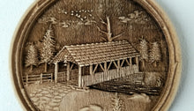 Load image into Gallery viewer, 3D Wooden Ornament Covered Bridge Ornament wood ornament Laser cut ornament