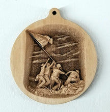 Load image into Gallery viewer, 3D Wooden Iwo Jima commemorative Ornament Iwo Jima Laser Engraved Ornament