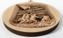Load image into Gallery viewer, 3D Wooden Iwo Jima commemorative Ornament Iwo Jima Laser Engraved Ornament