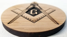Load image into Gallery viewer, 3D Wooden Ornament Masons symbol ornament mason ornament Mason's wood ornament