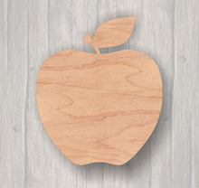 Load image into Gallery viewer, Apple. Unfinished wood cutout. Wood cutout. Laser Cutout. Wood Sign. Sign blank. Ready to paint. Door Hanger.