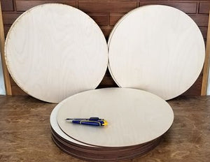Round cutouts 6mm 1/4 inch baltic birch cutouts round 18 inch rounds  (Box of 10 pieces)