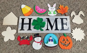 6" Interchangeable Home Sign Pieces