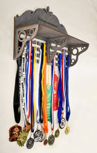 Load image into Gallery viewer, Medal Hanger Ribbon Hanger Medal display Sports medal holder Marathon Sports Gift for her Sports gift for him Display rack Display Shelf
