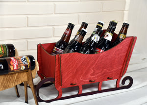 ReinBeer wood beer bottle display home decor beer gift Christmas tabletop beer display centerpiece