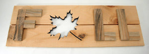 Fall Maple Leaf Sign Kit. DIY. Fall Decor. Rustic sign. Farmhouse Decor. Maple leaf. Rough cut pine. northwoods. Pallet-Style sign.