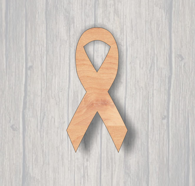 Awareness Ribbon.  Unfinished wood cutout.  Wood cutout. Laser Cutout. Wood Sign. Sign blank. Ready to paint. Door Hanger.
