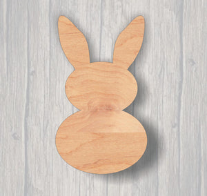 Bunny2.  Wood cutout.  Laser Cutout. Wood Sign. Unfinished wood cutout. Sign blank. Ready to paint. Door Hanger.