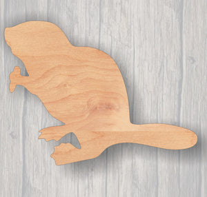 Beaver. Unfinished wood cutout.  Wood cutout. Laser Cutout. Wood Sign. Sign blank. Ready to paint. Door Hanger. Wildlife