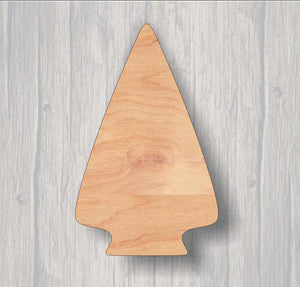 Arrowhead.   Unfinished wood cutout.  Wood cutout. Laser Cutout. Wood Sign. Sign blank. Ready to paint. Door Hanger.