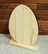 Load image into Gallery viewer, Pallet Egg Cutout. Unfinished wood cutout.  Wood cutout. Laser Cutout. Wood Sign. Sign blank. Ready to paint. Door Hanger.
