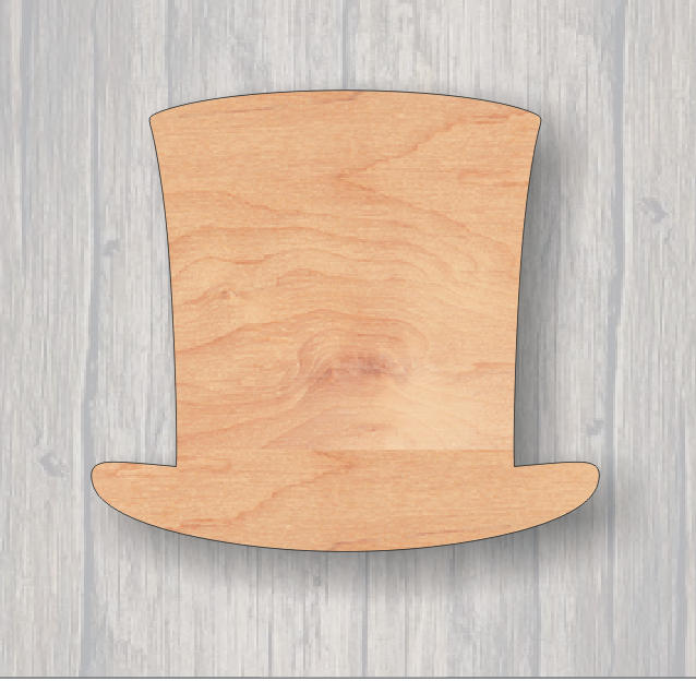 Abraham Lincoln's Hat. Wood cutout.  Unfinished wood cutout. Laser Cutout. Wood Sign. Sign blank. Ready to paint. Door Hanger.