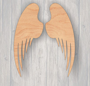 Angel Wings. Wood cutout.  Unfinished wood cutout. Laser Cutout. Wood Sign. Sign blank. Ready to paint. Door Hanger.
