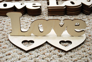 Love Standup. Wood cutout.  Laser Cutout. Wood Sign. Unfinished wood cutout. Sign blank. Ready to paint. Valentine's Day.