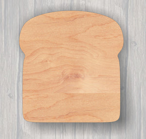 Bread. Unfinished wood cutout.  Wood cutout. Laser Cutout. Wood Sign. Sign blank. Ready to paint. Door Hanger.