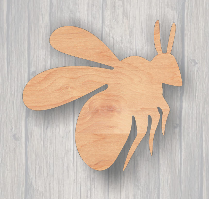 Bumble Bee.  Unfinished wood cutout.  Wood cutout. Laser Cutout. Wood Sign. Sign blank. Ready to paint. Door Hanger.
