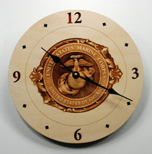 Load image into Gallery viewer, USMC 3D engraved Clock
