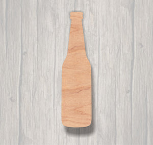 Beer Bottle. Unfinished wood cutout. Wood cutout. Laser Cutout. Wood Sign. Sign blank. Ready to paint. Door Hanger. Man Cave.