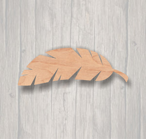 Banana Leaf. Unfinished wood cutout.  Wood cutout. Laser Cutout. Wood Sign. Sign blank. Ready to paint. Door Hanger.