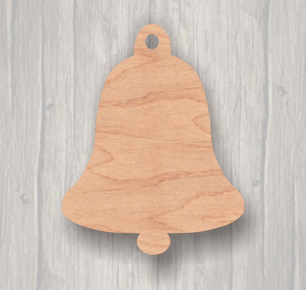 Bell.  Unfinished wood cutout.  Wood cutout. Laser Cutout. Wood Sign. Sign blank. Ready to paint. Door Hanger. Christmas