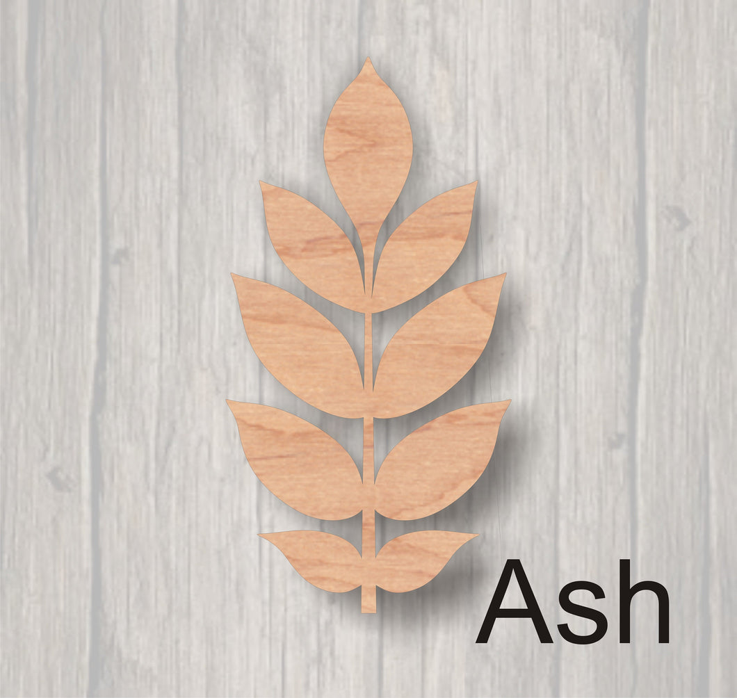 Ash Leaf. Unfinished wood cutout.  Wood cutout. Laser Cutout. Wood Sign. Sign blank. Ready to paint. Door Hanger.