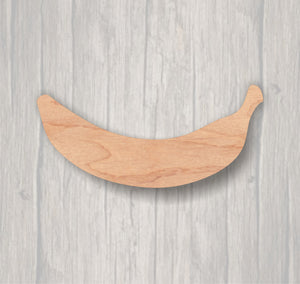 Banana.  Unfinished wood cutout.  Wood cutout. Laser Cutout. Wood Sign. Sign blank. Ready to paint. Door Hanger.