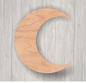 Crescent Moon. Unfinished wood cutout. Wood cutout. Laser Cutout. Wood Sign. Sign blank. Ready to paint. Door Hanger.