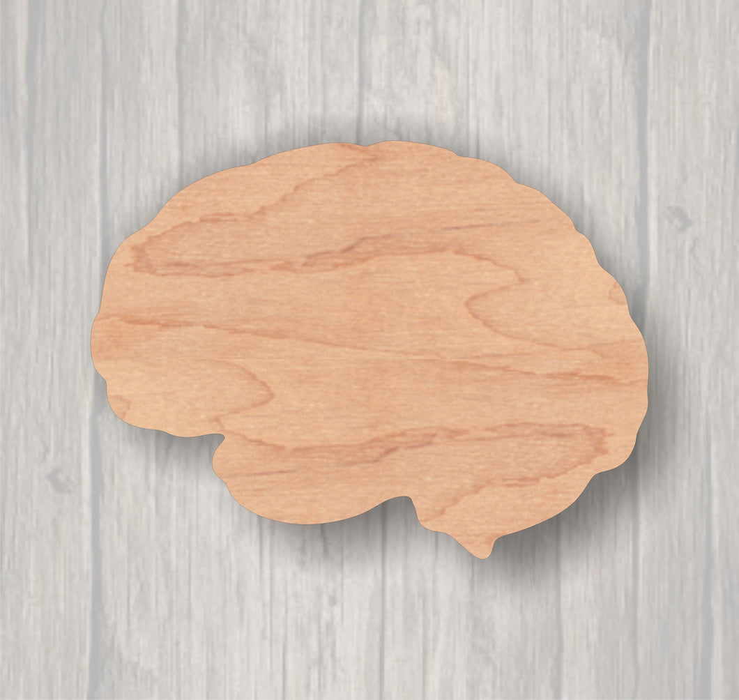 Brain.  Unfinished wood cutout.  Wood cutout. Laser Cutout. Wood Sign. Sign blank. Ready to paint. Door Hanger.