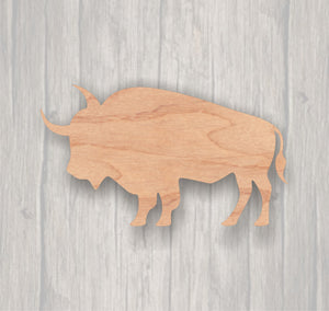 Buffalo.  Unfinished wood cutout.  Wood cutout. Laser Cutout. Wood Sign. Sign blank. Ready to paint. Door Hanger. Wildlife