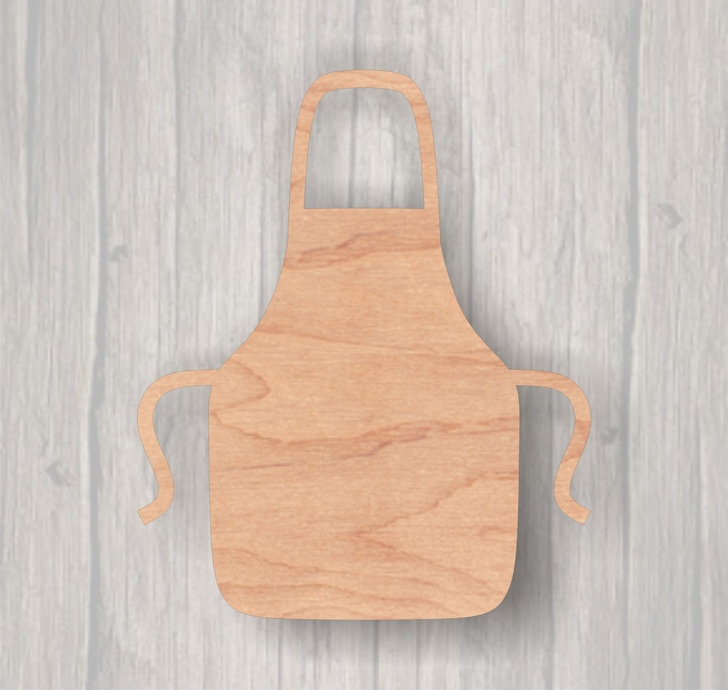 Apron.  Unfinished wood cutout.  Wood cutout. Laser Cutout. Wood Sign. Sign blank. Ready to paint. Door Hanger.
