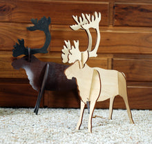 Load image into Gallery viewer, Reindeer Kit.  Unfinished wood cutout.  Wood cutout. Laser Cutout. Wood Sign. Sign blank. Ready to paint. Door Hanger.
