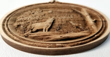 Load image into Gallery viewer, Timber wolves Ornament Wooden wolves ornament Laser Engraved
