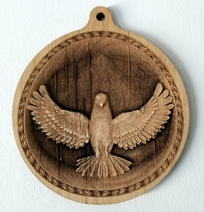 3D Wood Ornaments Dove Ornament wooden ornament  Laser Engraved