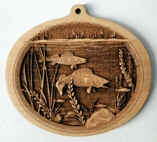 Load image into Gallery viewer, 3D Walleye Ornament wood Walleyes Ornament Laser Engraved Ornament
