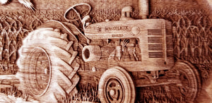 Vintage Tractor Farmall McCormick International Harvester 3D Wood Ornament wooden Tractor